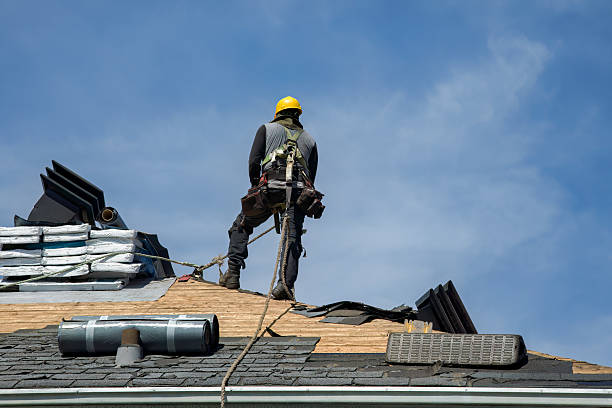 Professional Gutter Installation technician working in Westfield Center, OH